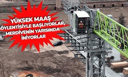 Eskişehir'de kule vinç operatörlerinin zorlu mesaisi
