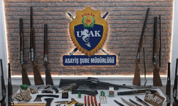 Uşak'ta galericiler sitesinde asayiş denetimi