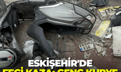 Eskişehir'de feci kaza: Genç kurye ağır yaralandı