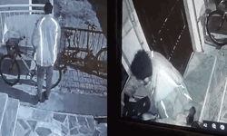 Yüzü açık kameraya yakalandı, eşyaları balkondan böyle çaldı