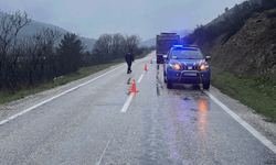 Bilecik'te arızalanan tır yolu tek şeride düşürdü