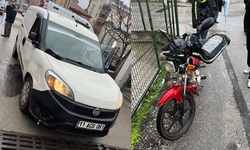 Bilecik'te kaza: Hafif ticari araç ile motosiklet çarpıştı