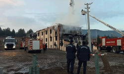 Bolu'da cami alev alev yandı