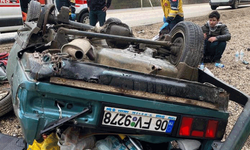 Bolu'da otomobil takla attı, 4 kişi yaralandı