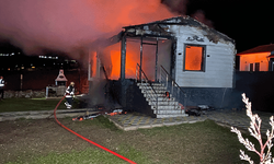 Çorum'da bağ evi alevlere teslim oldu