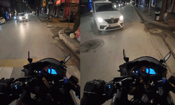 Eskişehir'de motosikletlinin kıl payı kurtuluşu kamerada