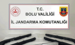 Bolu'da ruhsatsız 5 av tüfeği ele geçirildi