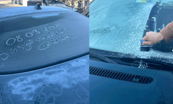 Eskişehir’de bahar ayında araç camları buz tuttu