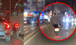 Eskişehir’de tehlikeli gösteri: Motosikletli trafiği böyle riske attı