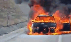 Afyon’da yeni alınan araç kül oldu