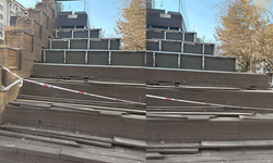 Hamamyolu’ndaki oturma basamaklarında bahar düzenlemesi