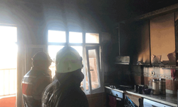 Hatay'da evin mutfağından alevler yükseldi