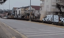 Kocaeli'de delinen doğalgaz borusu mahalleliyi korkuttu