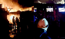 Muğla'da işçi lojmanları alevlere teslim oldu