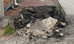 Odunpazarı’nda kaldırım alarm veriyor