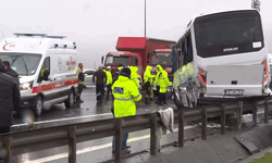 Zincirleme kaza: 1 polis şehit oldu, 16 polis yaralı