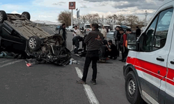 Erzurum'da otomobil takla attı; 4 yaralı