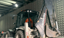 Eskişehir çevre yolunda alt geçitte yol çalışması