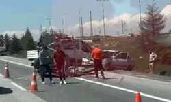 Eskişehir yolunda feci kaza: Şerit aracına daldı, otomobil şarampole uçtu