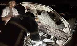 Hatay'da otomobil yangını