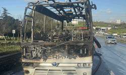 İstanbul'da minibüs alevlere teslim oldu