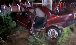 Kütahya’da feci kaza: otomobil direğe çarptı