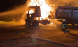 Mardin'de tırda yangın