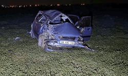 Afyon'da bir otomobil kontrolden çıkarak takla attı: 1 yaralı