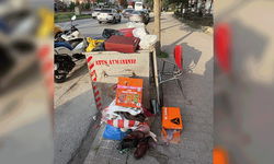 Cumhuriyet Caddesi’nde çöp manzarası tepki çekti