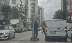Eskişehir trafiğinde kazaya davetiye çıkartan görüntü