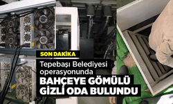 Tepebaşı Belediyesi operasyonunda bahçeye gömülü gizli oda bulundu