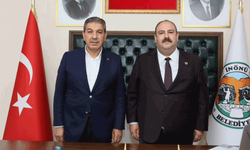 Başkan Hamamcı, Mehmet Tevfik Göksu’yu İnönü’de misafir etti