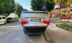 Bolu'da otomobil takla attı: 1 yaralı