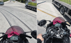 Eskişehir trafiğinde tehlikeli manevra: Motosikletli ölümden döndü