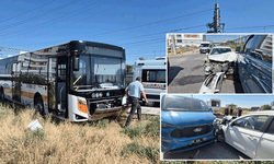Eskişehir’de 2 belediye aracının çarptığı otomobildeki 2 kişi yaralandı