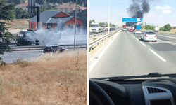 Eskişehir'de yanan kamyon adeta alev topuna döndü