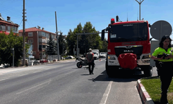 Kütahya'daki yangına giden arazöz motosikletle çarpıştı: 1 yaralı