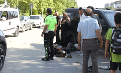 Samsun'da otomobil ve motosiklet çarpıştı