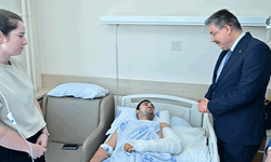 Vali Yılmaz'dan yaralı itfaiyecilere ziyaret