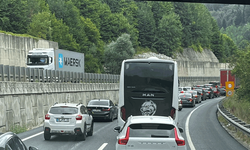 Bursa-Eskişehir yolunda yol çalışması trafiği yavaşlattı