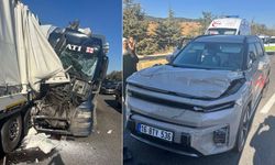 Eskişehir-Bozüyük yolunda kaza: 4 araç birbirine girdi, 2 yaralı