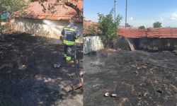 Eskişehir'de evin bahçesinden sıçrayan yangın büyümeden söndürüldü