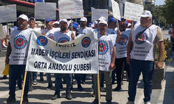 Eskişehirli maden işçileri ödenmeyen hakları için eylem yaptı