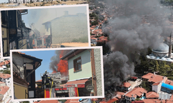 Tarihi Odunpazarı Evleri bölgesinde korkutan yangın: 2 kişi dumandan etkilendi