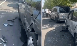 Diyarbakır'da seyir halindeki otomobil park halindeki 4 araca çarptı