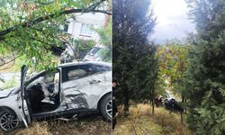 Eskişehir yolunda otomobil şarampole uçtu: 4 kişi yaralandı