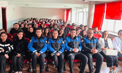 Afyon'da polisten öğrencilere yönelik güvenlik ve bilinçlendirme eğitimi