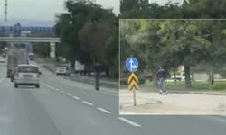 Eskişehir çevre yolunda yürekleri ağza getiren scooter yolculuğu