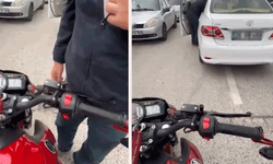 Eskişehir'de motosikletli ile sürücü arasında "emekli polis" tartışması