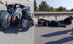 Sivrihisar'da motosiklet kazası: 1'i ağır 2 yaralı